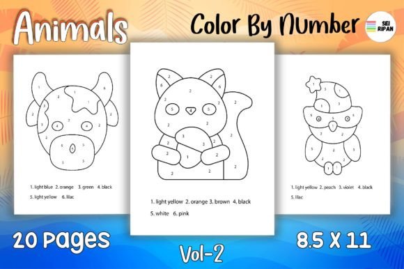 Animals Color by Number Page for Kids 05: A Creative Asset for Educators and Entrepreneurs