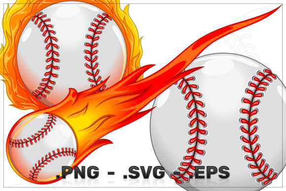 Baseball with Flames in Color: Ignite Your Visuals
