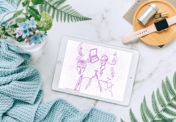 Boho Line Art Face Procreate: Modern Design for Creative Projects