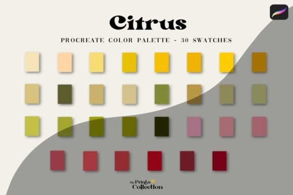Citrus Procreate Color Palette: Fresh Hues for Digital Art