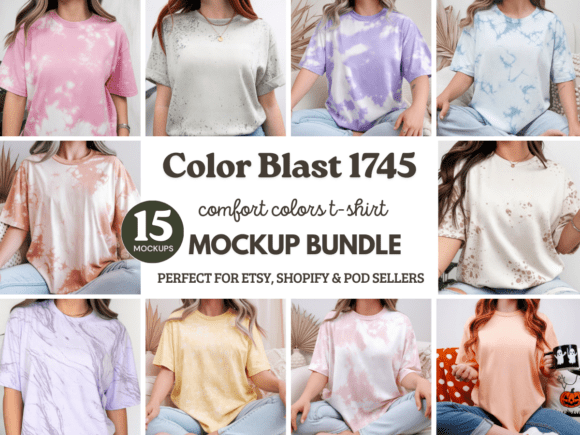 Color Blast 1745 T-Shirt Mockup Bundle: A Designer's Toolkit