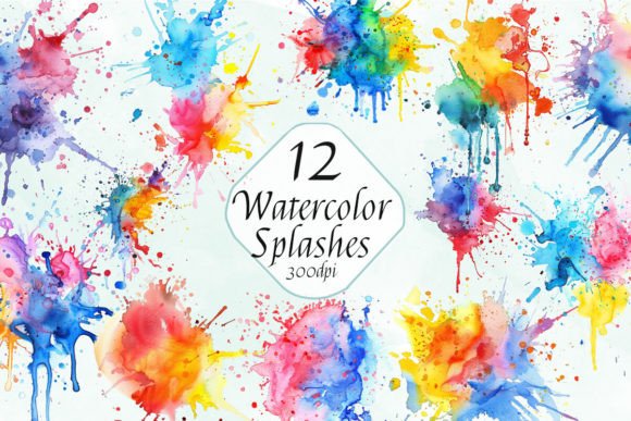 Color Splash Watercolor Clipart Bundle: Unlocking Creative Potential