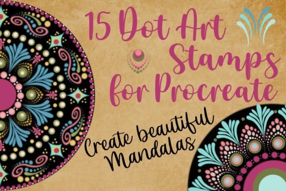 Create Stunning Mandalas with 15 Dot Art Stamps for Procreate