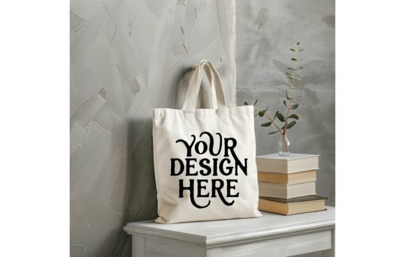 Elevate Your Branding: The Tote Bag, Ivory Color Mockup 8