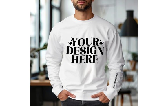 Gildan 18500 Sleeve Man White Color Mock: Your Design’s New Best Friend