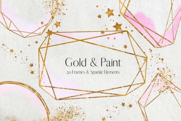 Gold Glitter and Pink Watercolour Frames: A Designer's Guide