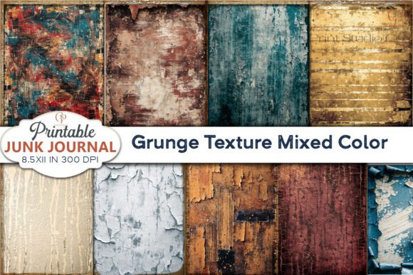 Grunge Texture Mixed Color Junk Journal: Adding Raw Authenticity