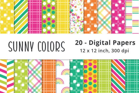 Infuse Your Projects with Vibrant Energy: Sunny Color Background Scrapbook Paper