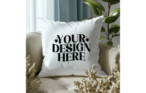 Pillow, Empty Mothers Day White Color Mo: A Designer's Asset