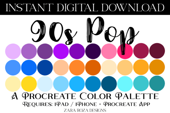 Reviving the Vibe: Your 90s Pop Procreate Color Palette