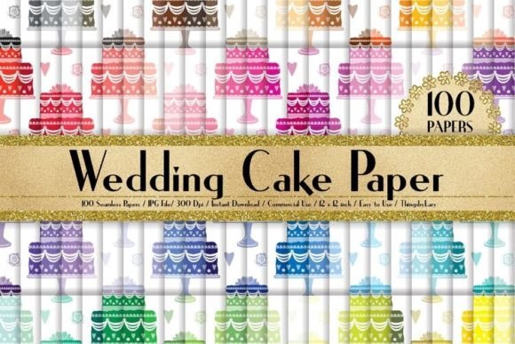 Seamless Color Wedding Cake Papers: A Designer's 100-Color Palette