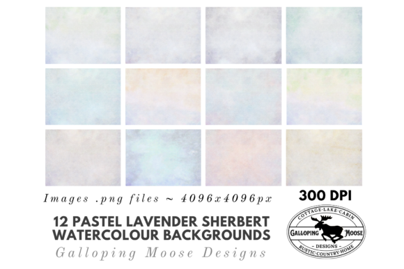 Soft & Summery: Pastel Lavender Watercolour Backgrounds