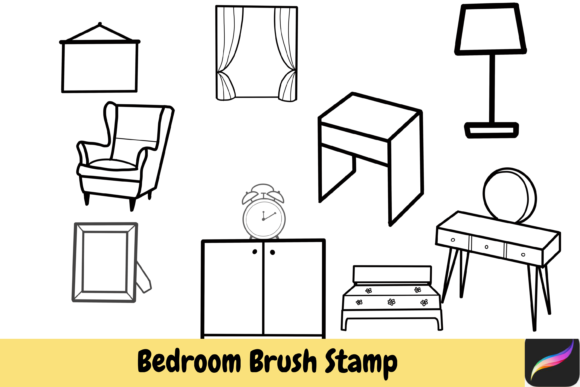 Unleash Your Creativity with Bedroom Procreate Brush Stamps IPAD