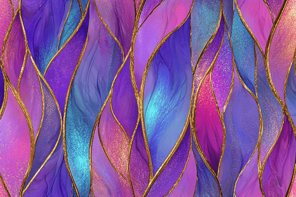 Vertical Luxury Color Stream Stained Gla: A Modern Design Asset