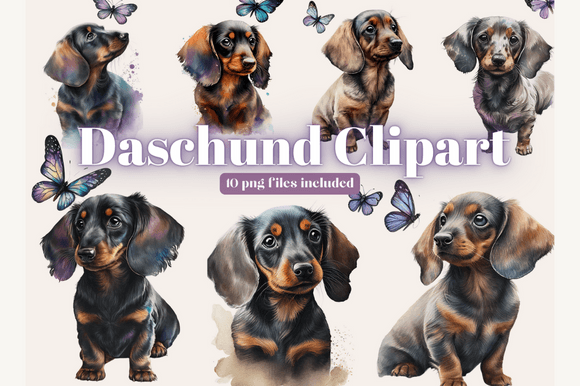 Watercolour Dachshund Puppies Clipart: A Designer's Guide