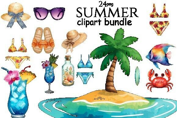 Watercolour Summer Beach Elements Clipart: A Designer's Guide
